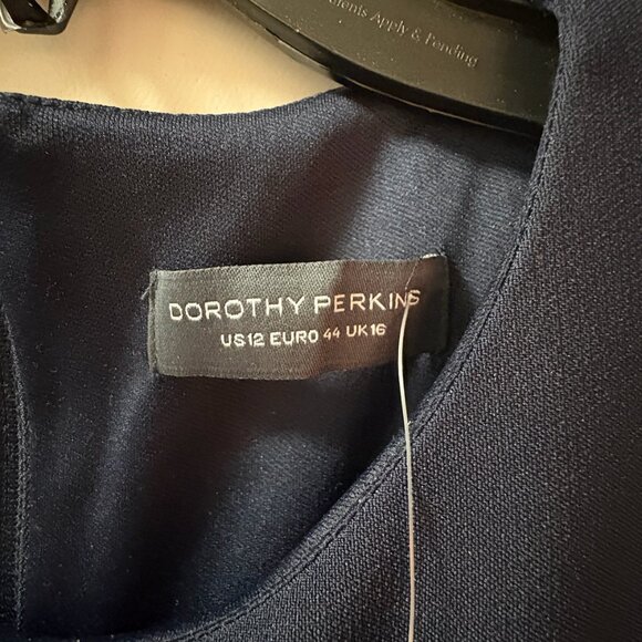 Dorothy Perkins Tall Navy Sheath Dress with Belt Detail - Picture 11 of 17